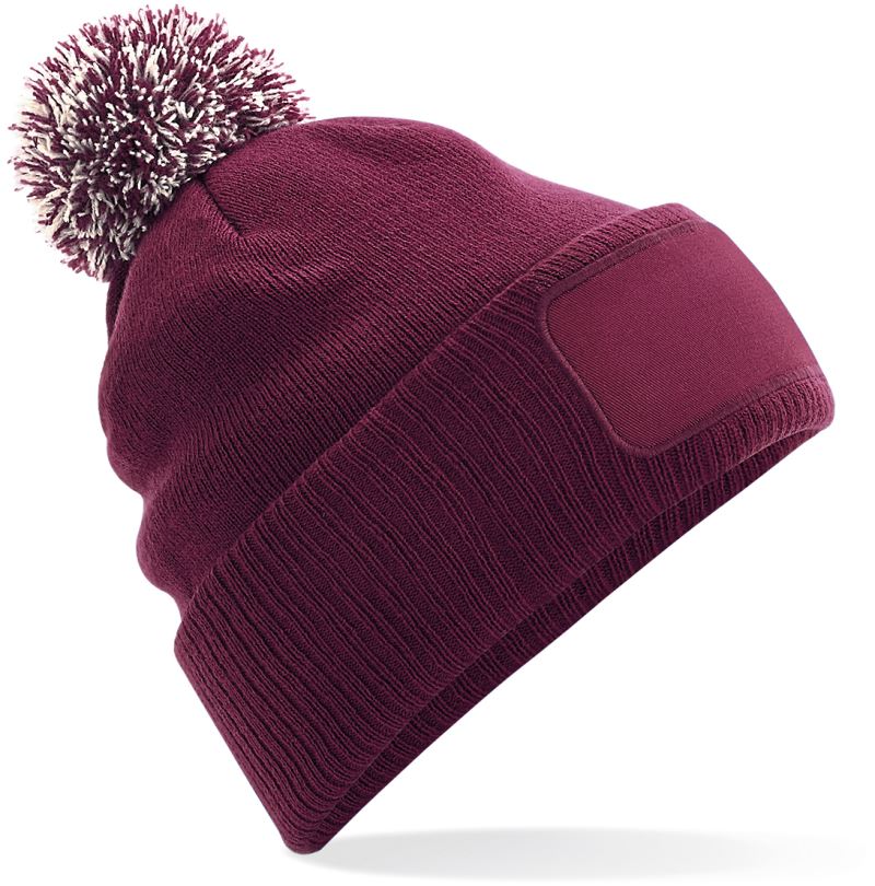 burgundy/off white