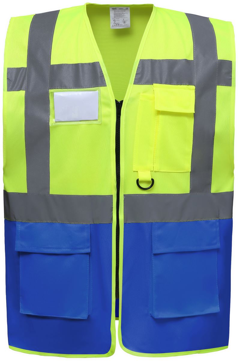 hi vis yellow/royal blue