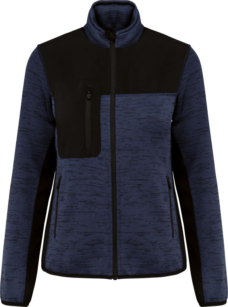 navy melange/black