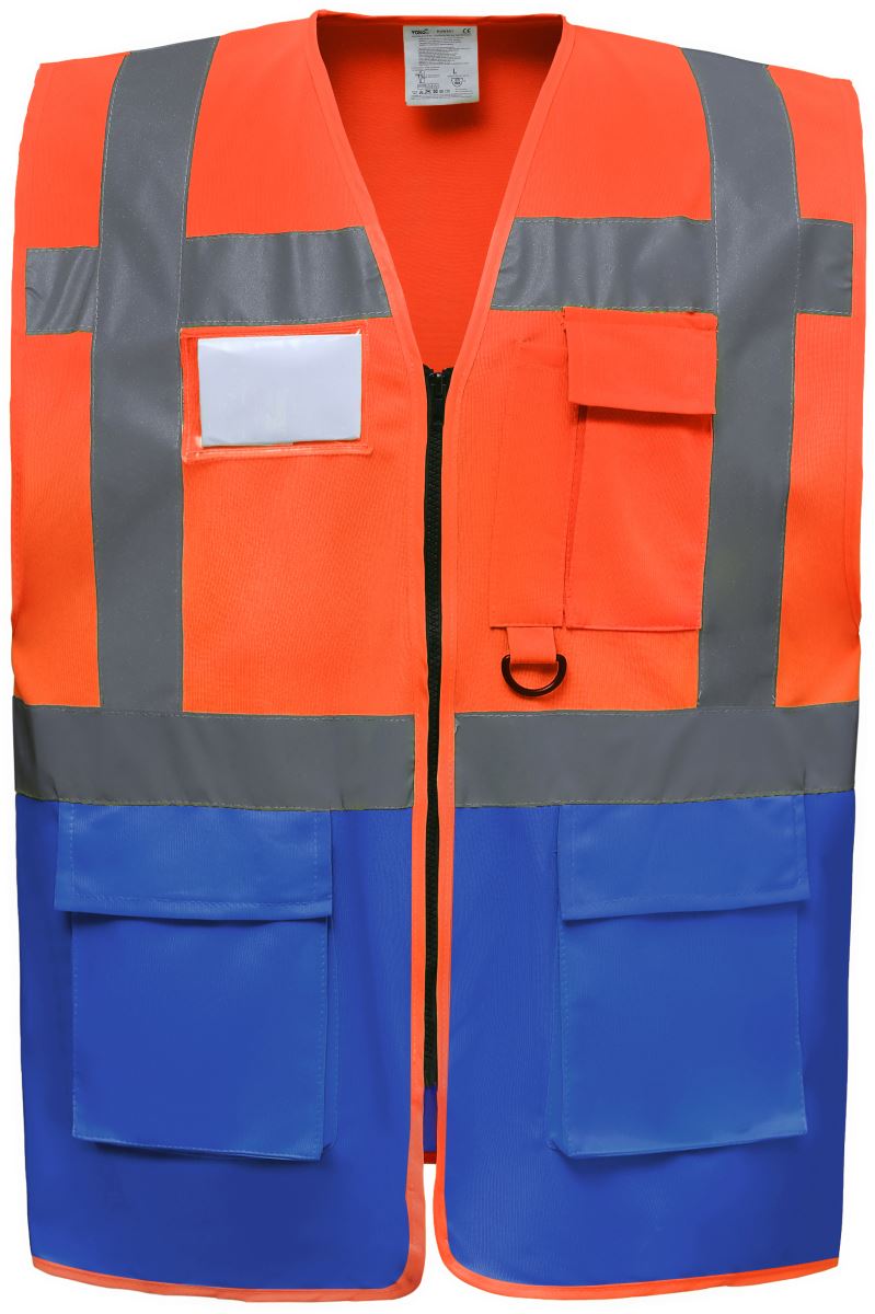 hi vis orange/royal blue