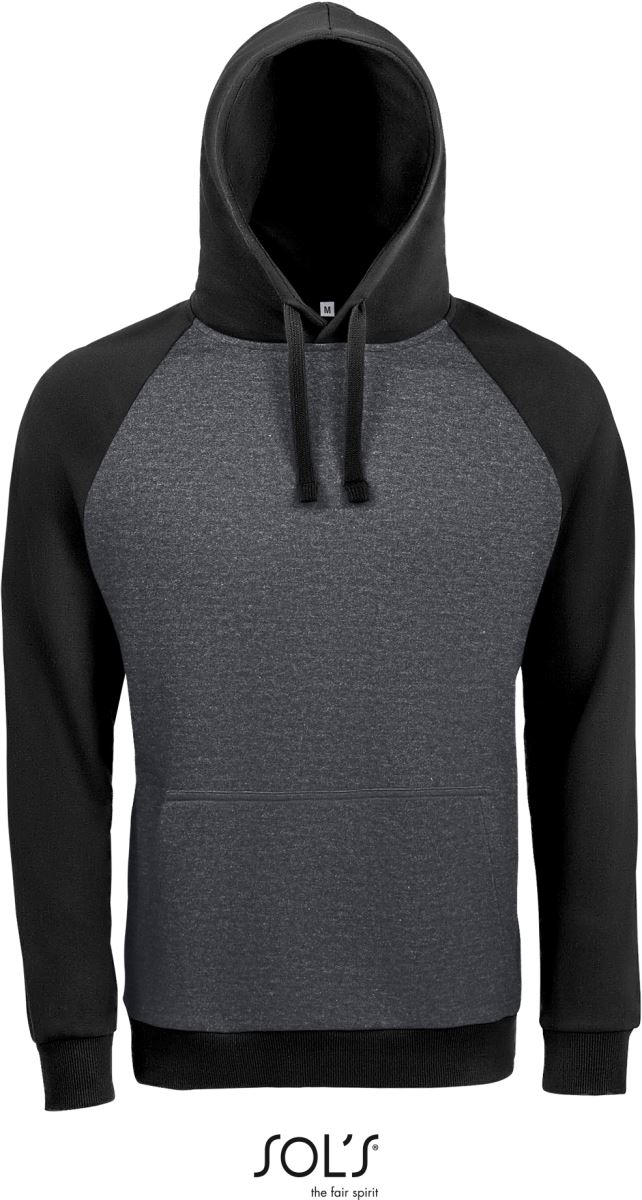 charcoal melange/black