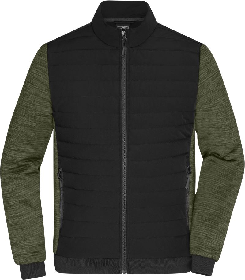 black/olive melange