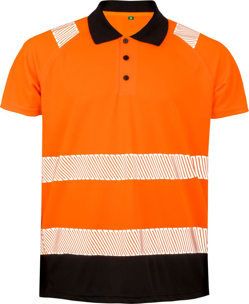 fluorescent orange/black