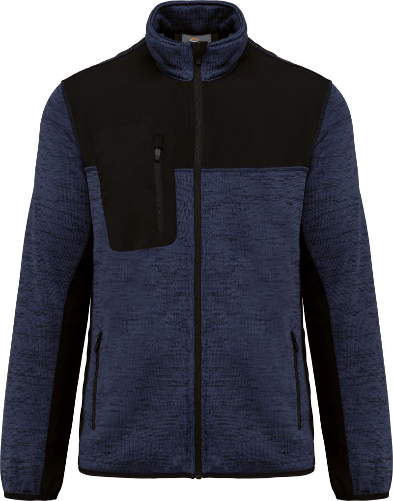 navy melange/black