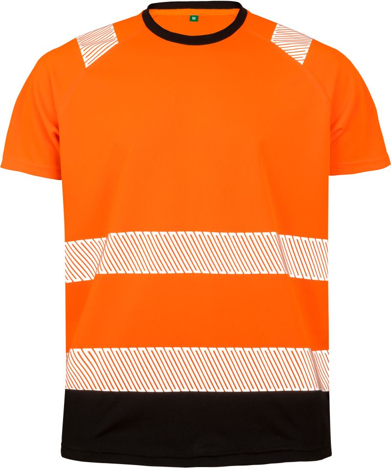fluorescent orange/black
