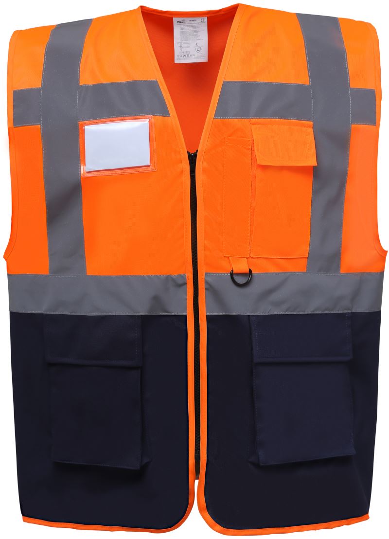 hi vis orange/navy