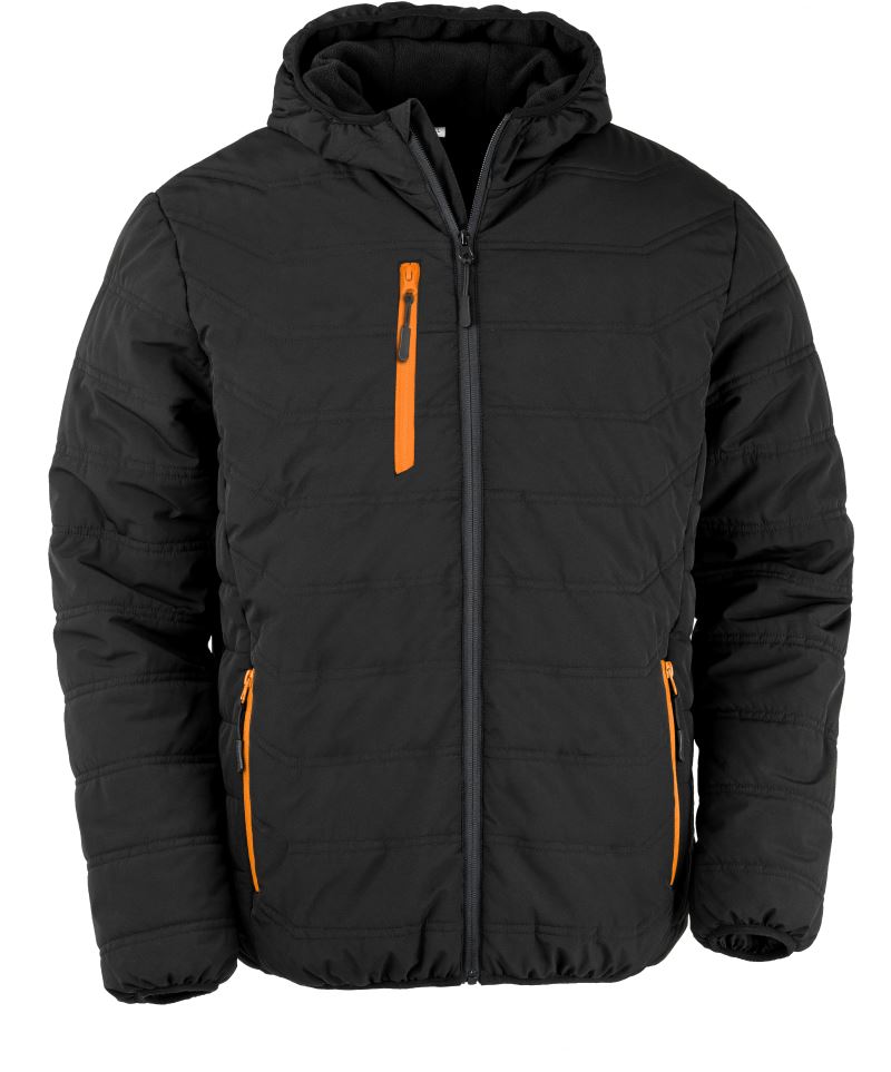 black/orange